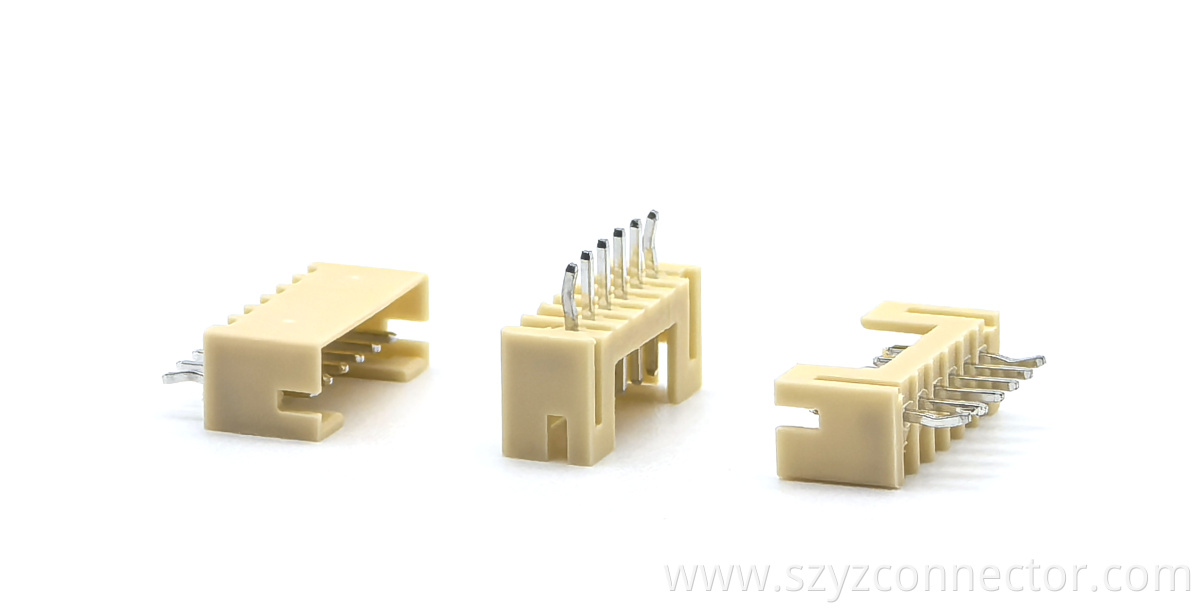 PH2.0 Wafer Pin Header Connector: WAFER PH2.0 180 Degree DIP With Kinked Pin 6P